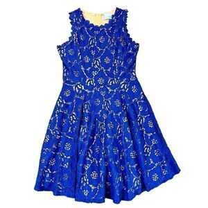 Tween Diva Sleeveless Blue Lace Dress 12